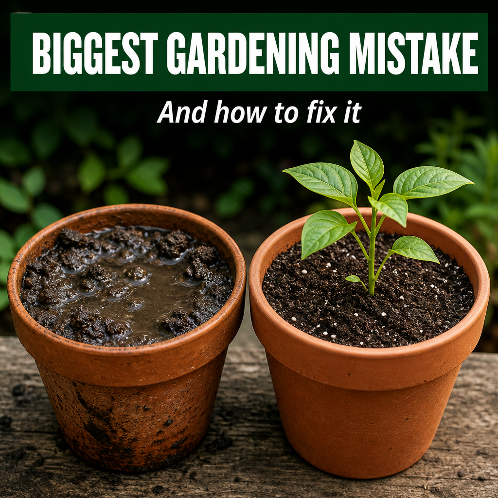 Dense garden soil in a pot compared with light potting mix for healthy container plants