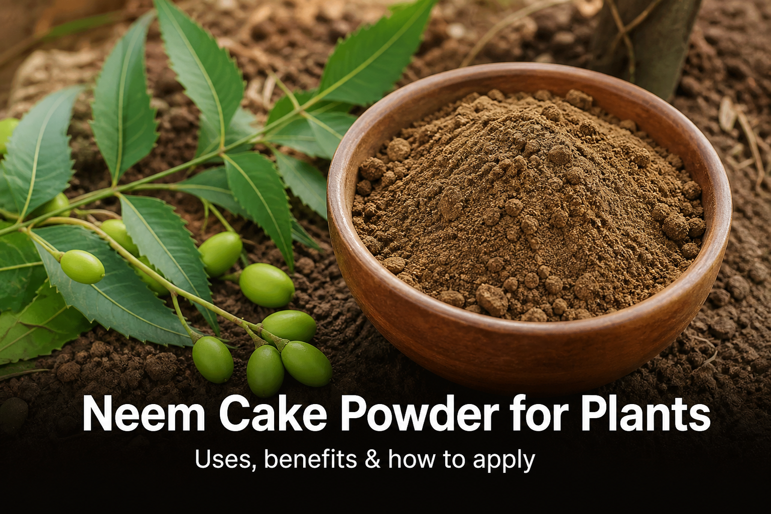 Neem cake powder for plants — uses, benefits and how to apply