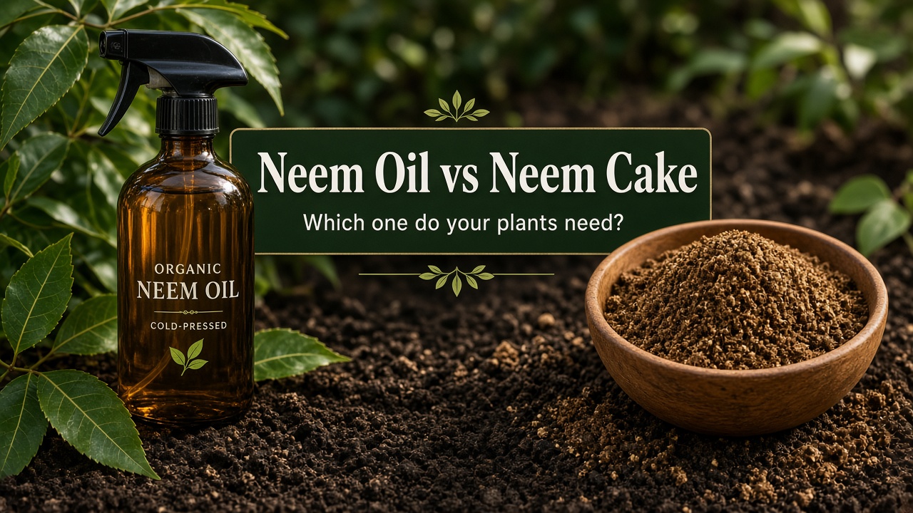 Neem oil vs neem cake — which one do your plants need